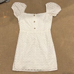 White Lace Mini Dress